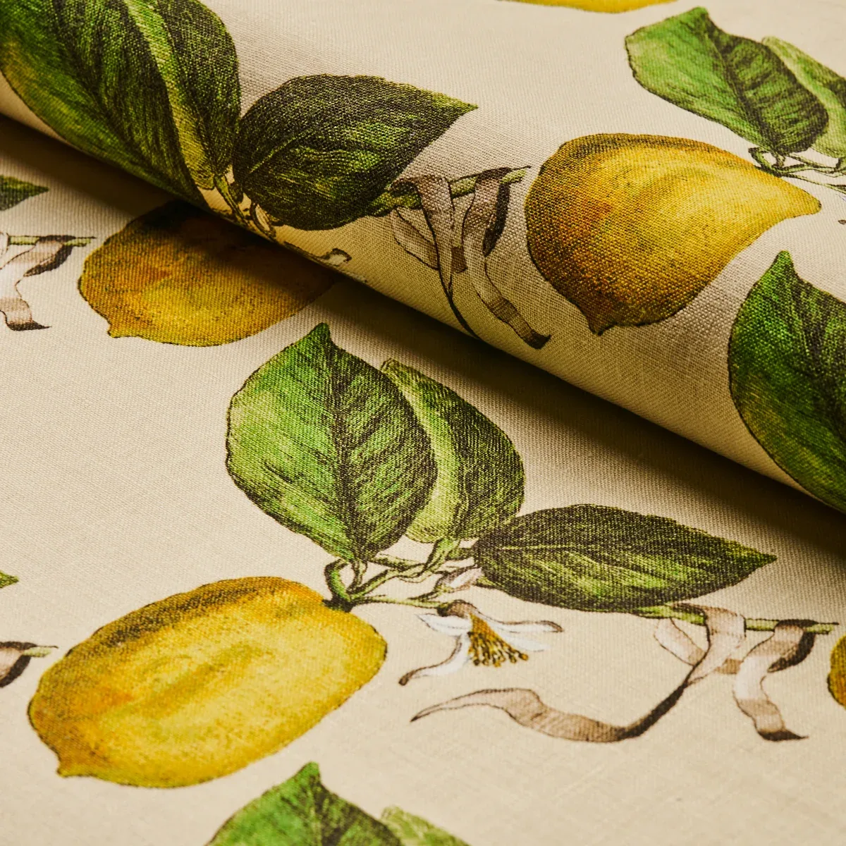 LE CITRON Fabric – NATURAL | Schumacher | Wallpaper Twins LE CITRON fabric NATURAL color by Schumacher