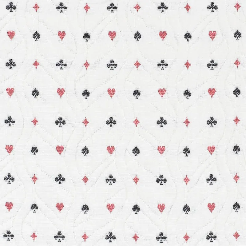 LE JOUEUR MATELASSÉ fabric ROUGE ET NOIR color by Schumacher