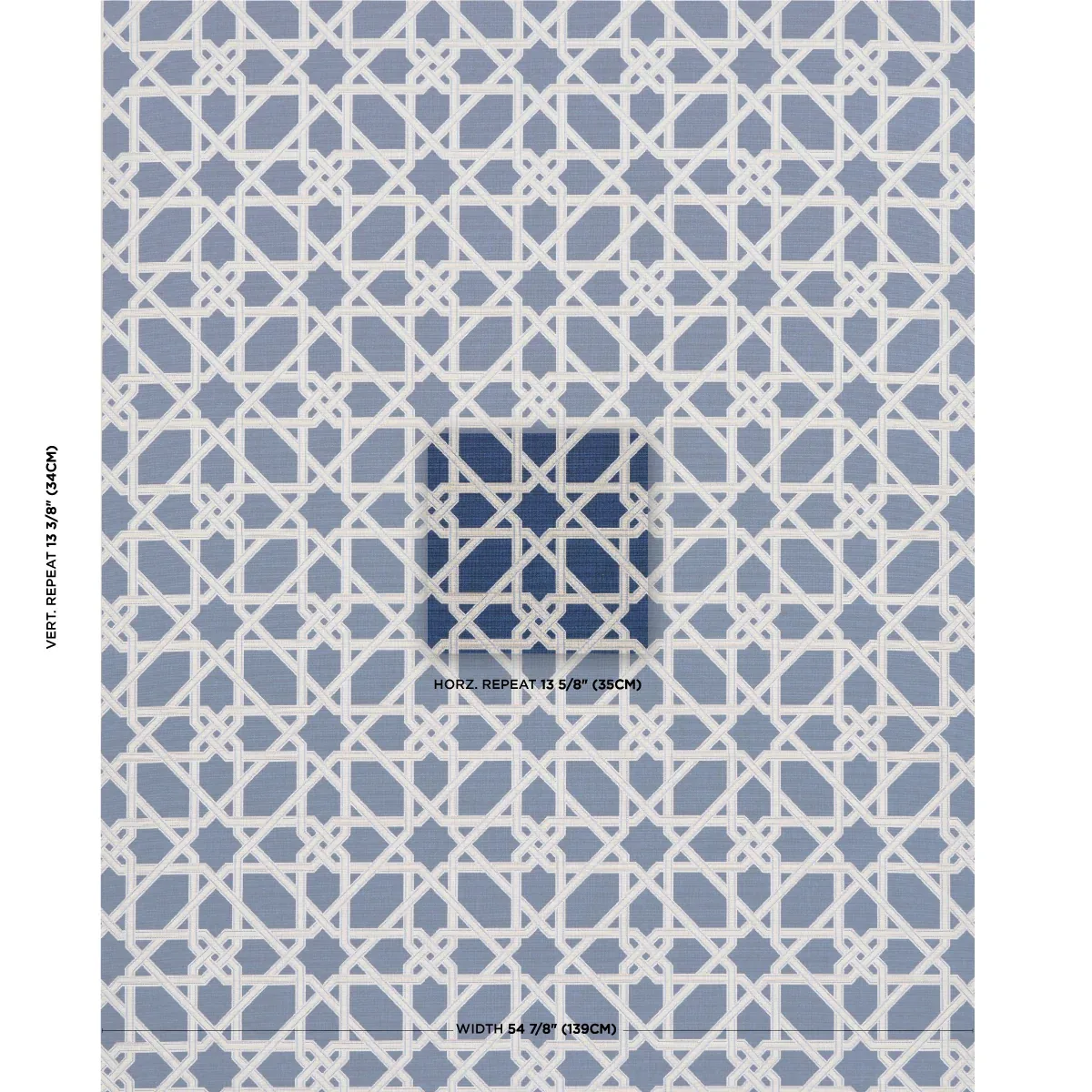 LE MAROC ÉPINGLÉ Fabric – BLUE | Schumacher | Wallpaper Twin LE MAROC ÉPINGLÉ fabric BLUE color by Schumacher