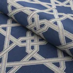 LE MAROC ÉPINGLÉ Fabric – BLUE | Schumacher | Wallpaper Twin LE MAROC ÉPINGLÉ fabric BLUE color by Schumacher