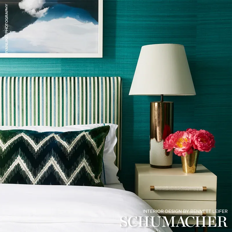 LE MATELOT Fabric – PEACOCK | Schumacher | Wallpaper Twins LE MATELOT fabric PEACOCK color by Schumacher