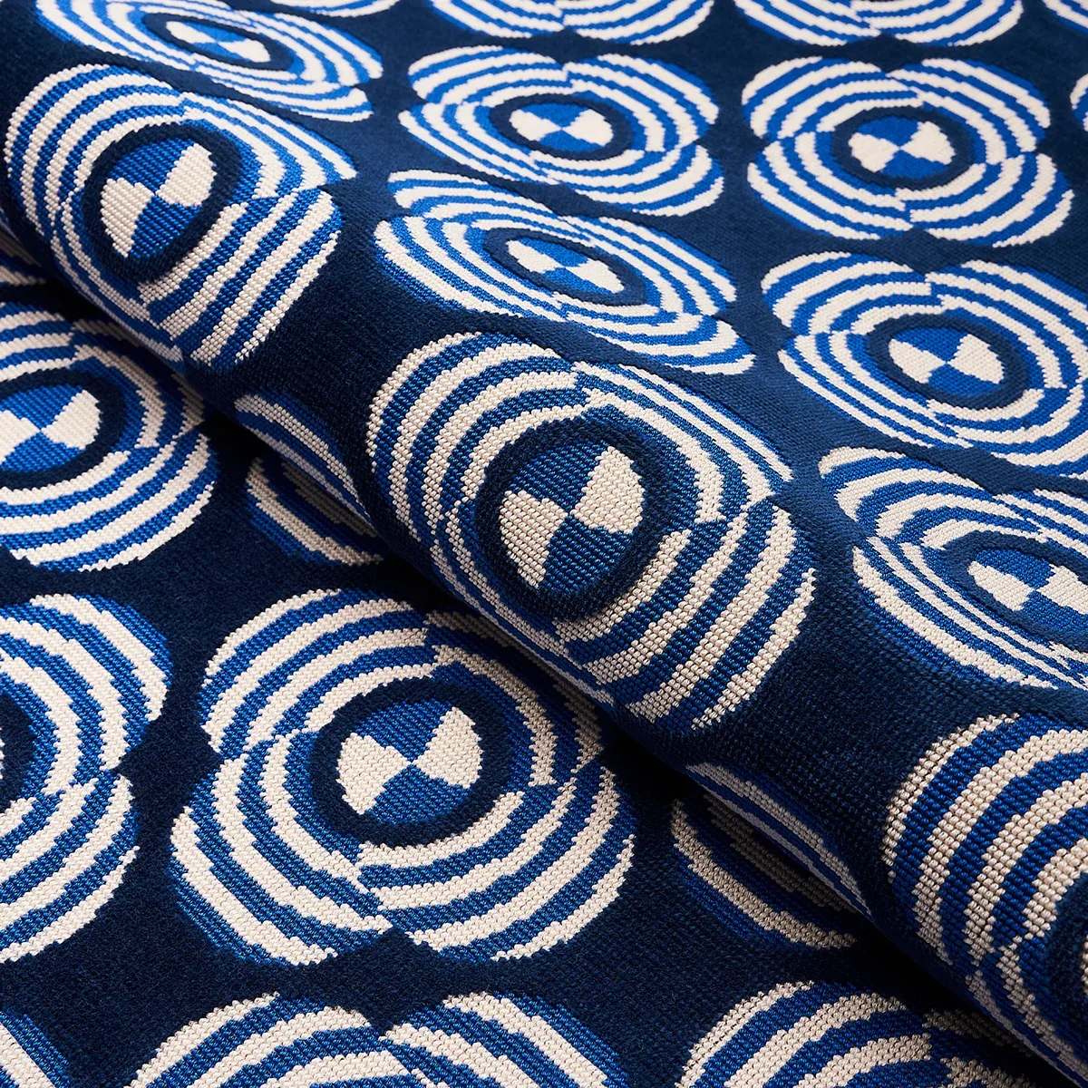 LE MODERNE CUT VELVET Fabric – COBALT | Schumacher | Wallpap LE MODERNE CUT VELVET fabric COBALT color by Schumacher