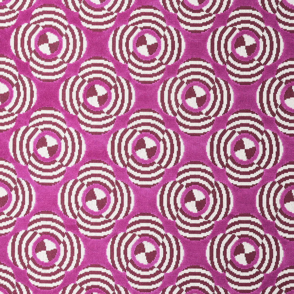 LE MODERNE CUT VELVET fabric MAGENTA color by Schumacher