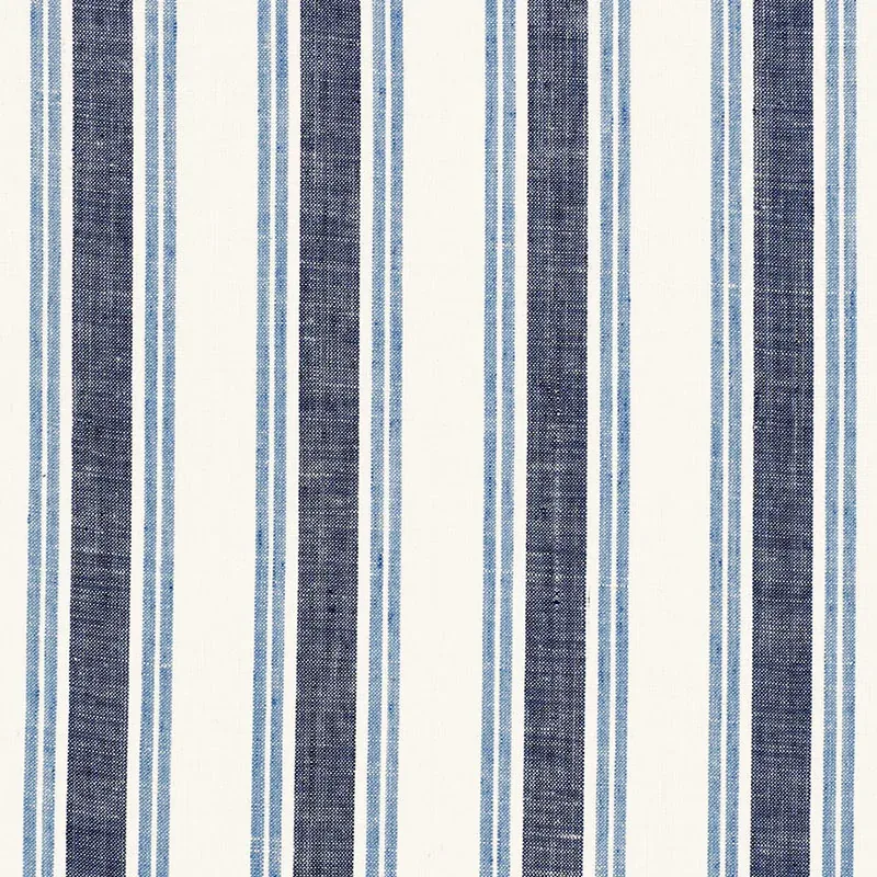 LEAH LINEN STRIPE fabric SAIL color by Schumacher
