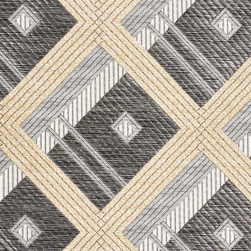 LEGRAD ARGYLE fabric CHARCOAL color by Schumacher