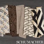 LEGRAD ARGYLE fabric CHARCOAL color by Schumacher