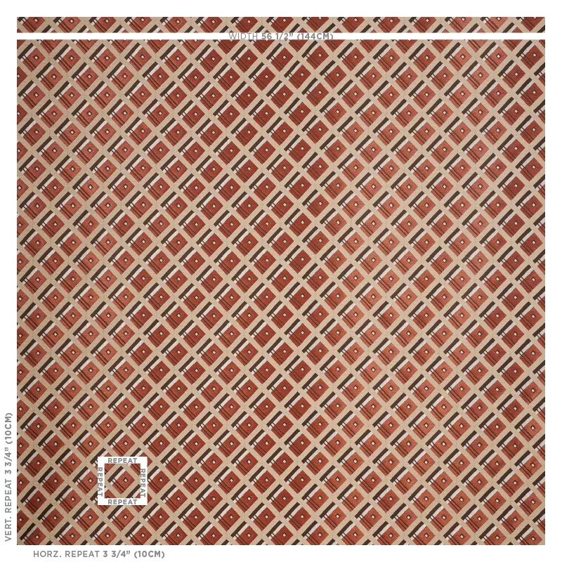 LEGRAD ARGYLE fabric COGNAC color by Schumacher