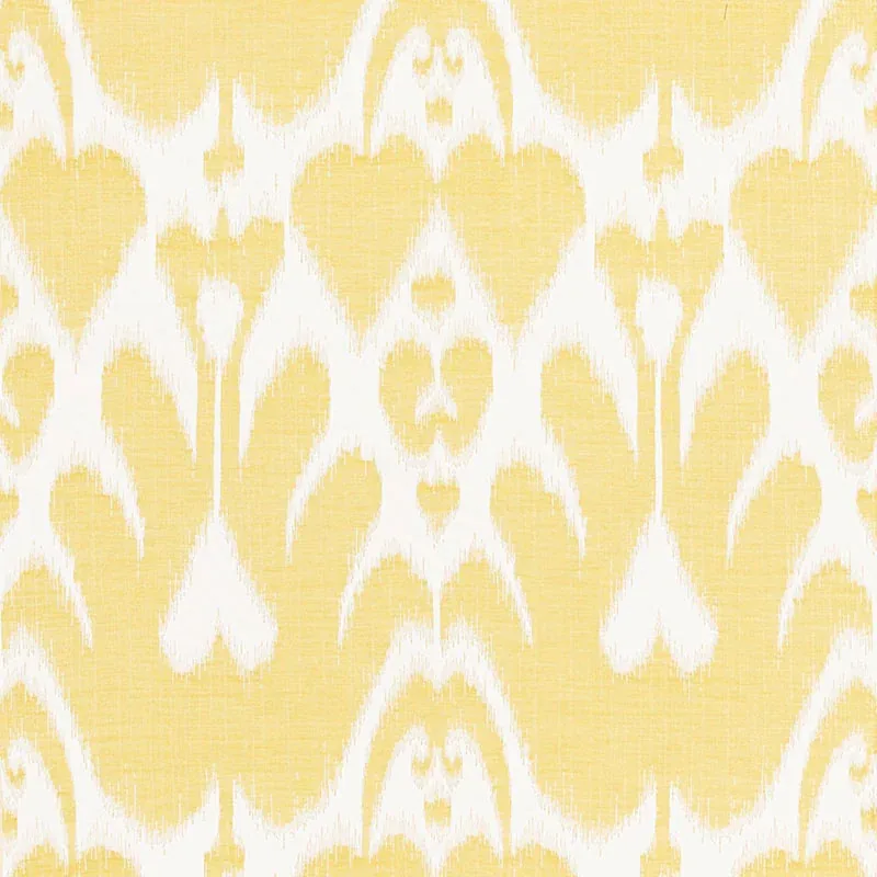 LELA COTTON IKAT fabric CANARY color by Schumacher