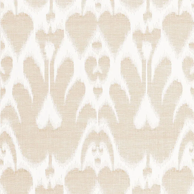 LELA COTTON IKAT fabric SAND color by Schumacher