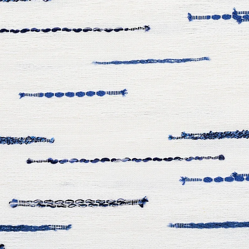 LELAND STRIPE fabric BLUE color by Schumacher