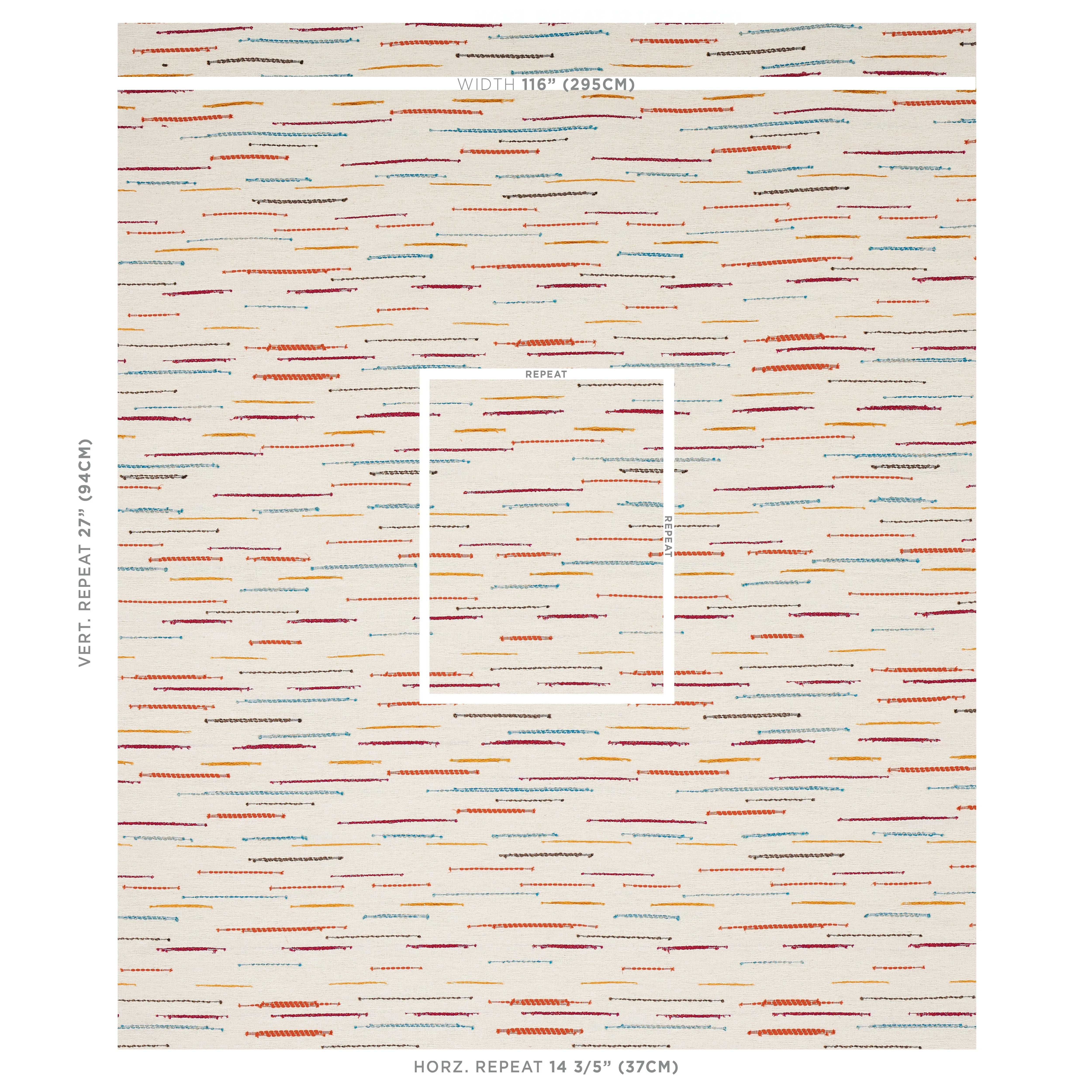 LELAND STRIPE Fabric – MULTI | Schumacher | Wallpaper Twins LELAND STRIPE fabric MULTI color by Schumacher