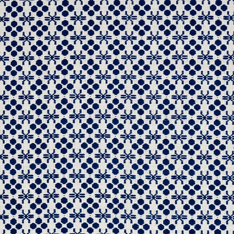 LEMPA HAND WOVEN fabric INDIGO color by Schumacher