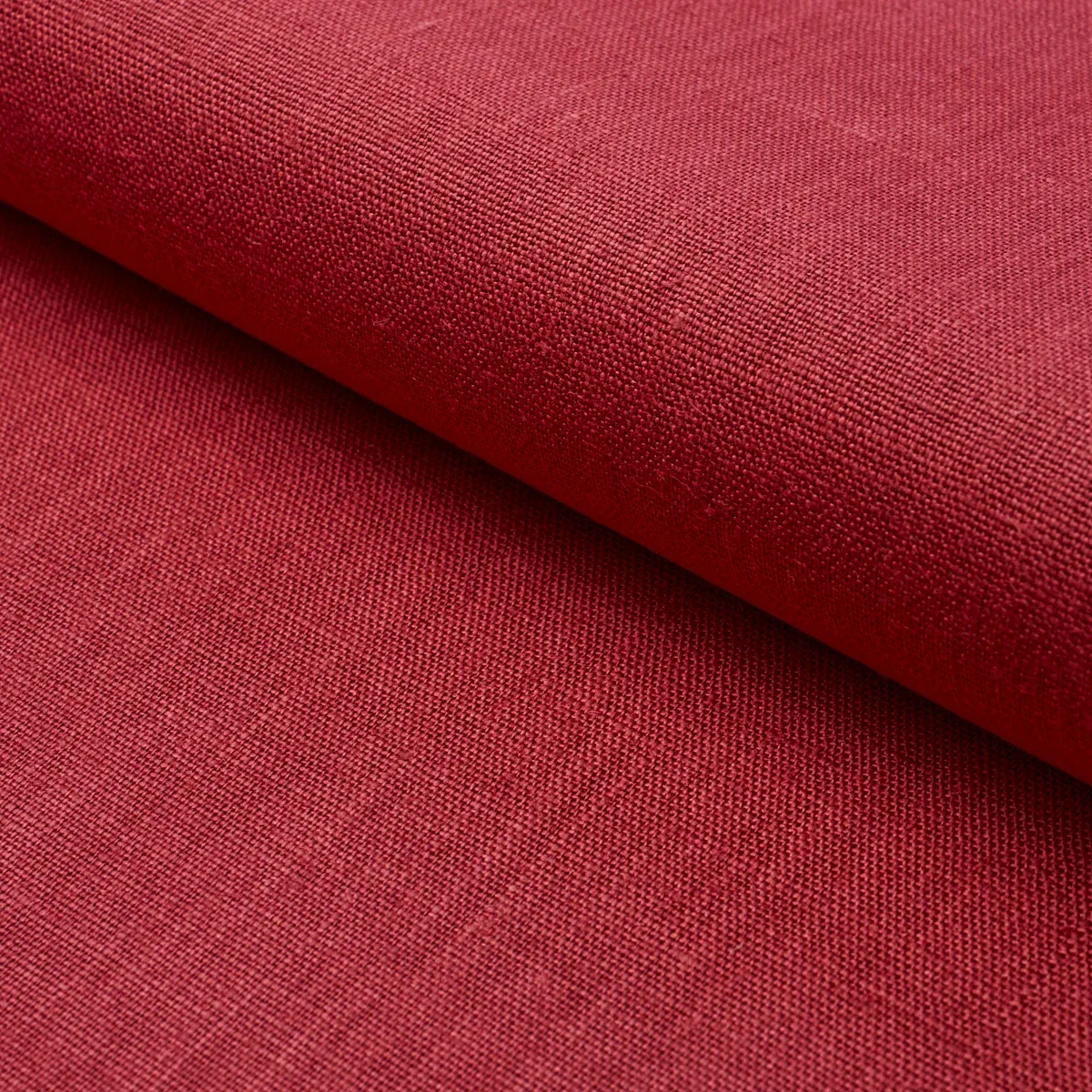 LEO GLAZED LINEN fabric RED color by Schumacher