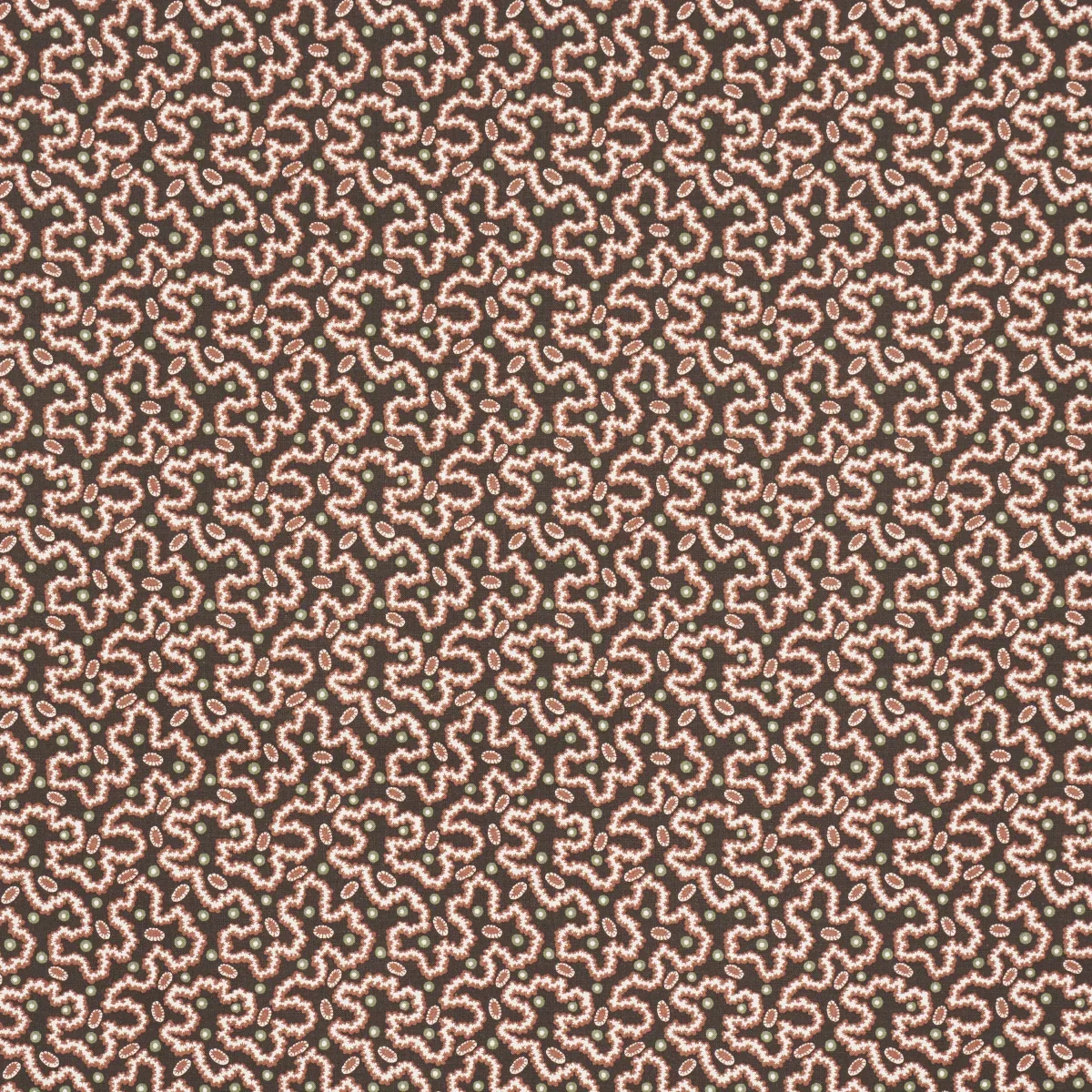 LEONIE VERMICELLI fabric SEPIA color by Schumacher