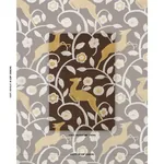 LES GAZELLES AU BOIS fabric CHOCOLATE color by Schumacher