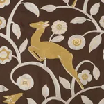 LES GAZELLES AU BOIS fabric CHOCOLATE color by Schumacher