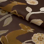 LES GAZELLES AU BOIS fabric CHOCOLATE color by Schumacher