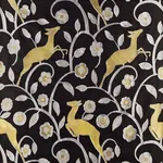 LES GAZELLES AU BOIS Fabric – NOIR | Schumacher | Wallpaper LES GAZELLES AU BOIS fabric NOIR color by Schumacher