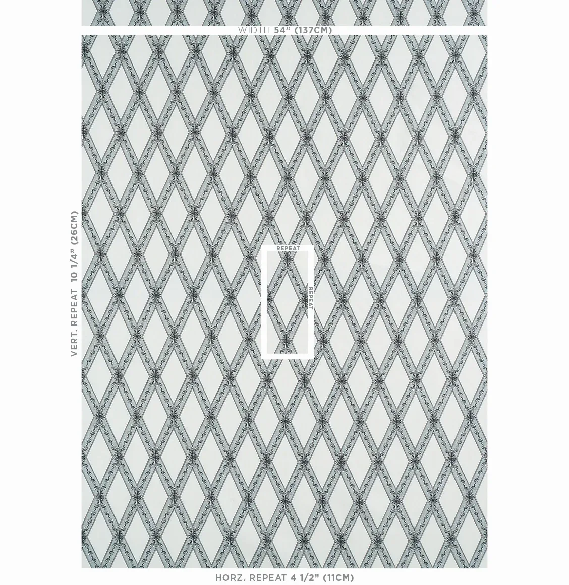 LES LOSANGES TOILE Fabric – CARBON | Schumacher | Wallpaper LES LOSANGES TOILE fabric CARBON color by Schumacher