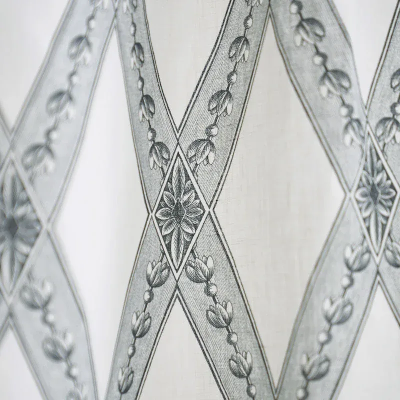 LES LOSANGES TOILE Fabric – CARBON | Schumacher | Wallpaper LES LOSANGES TOILE fabric CARBON color by Schumacher