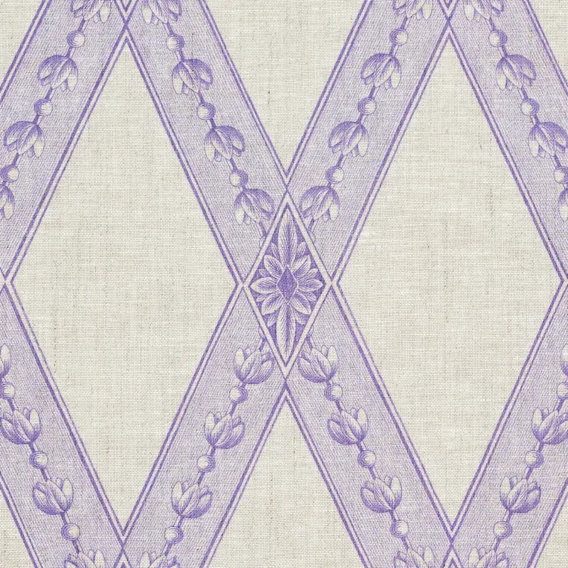 LES LOSANGES TOILE fabric IRIS color by Schumacher