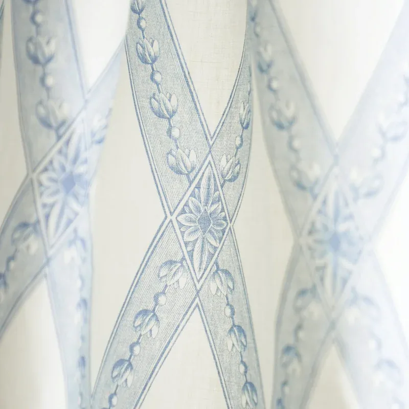 LES LOSANGES TOILE Fabric – SKY | Schumacher | Wallpaper Twi LES LOSANGES TOILE fabric SKY color by Schumacher