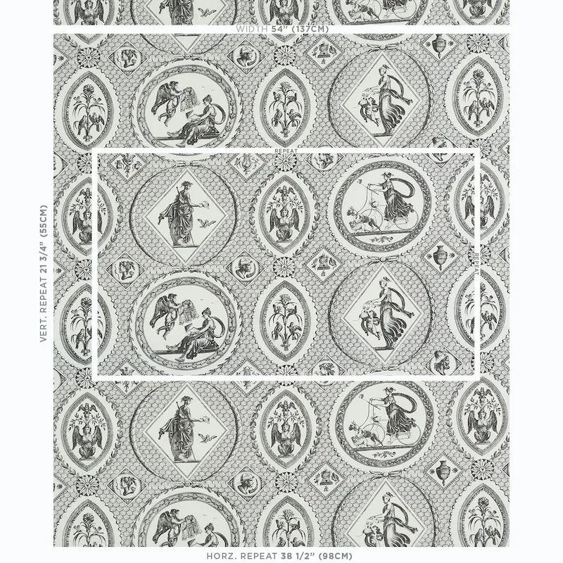 LES SCENES CONTEMPORAINES Fabric – BLACK | Schumacher | Wall LES SCENES CONTEMPORAINES fabric BLACK color by Schumacher