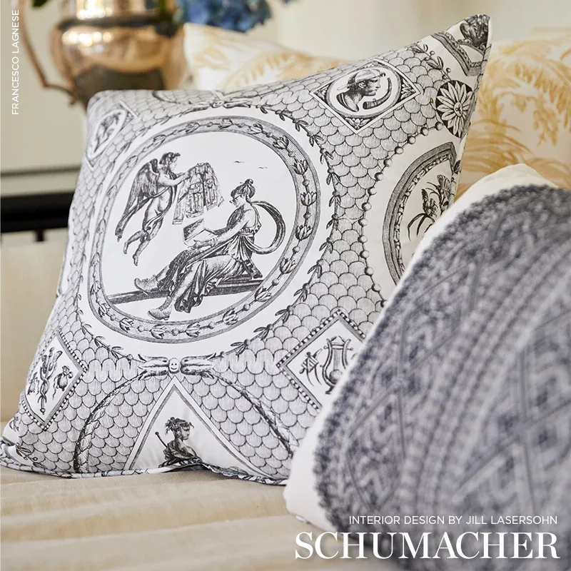 LES SCENES CONTEMPORAINES Fabric – BLACK | Schumacher | Wall LES SCENES CONTEMPORAINES fabric BLACK color by Schumacher