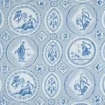 LES SCENES CONTEMPORAINES Fabric – BLUE | Schumacher | Wallp LES SCENES CONTEMPORAINES fabric BLUE color by Schumacher