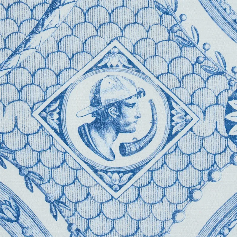 LES SCENES CONTEMPORAINES Fabric – BLUE | Schumacher | Wallp LES SCENES CONTEMPORAINES fabric BLUE color by Schumacher