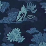 LIAN DREAM Fabric – BLEU | Schumacher | Wallpaper Twins LIAN DREAM fabric BLEU color by Schumacher