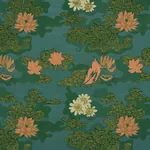 LIAN DREAM fabric TURQUOISE color by Schumacher