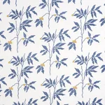 LILLA EMBROIDERY Fabric – BLUE | Schumacher | Wallpaper Twin LILLA EMBROIDERY fabric BLUE color by Schumacher