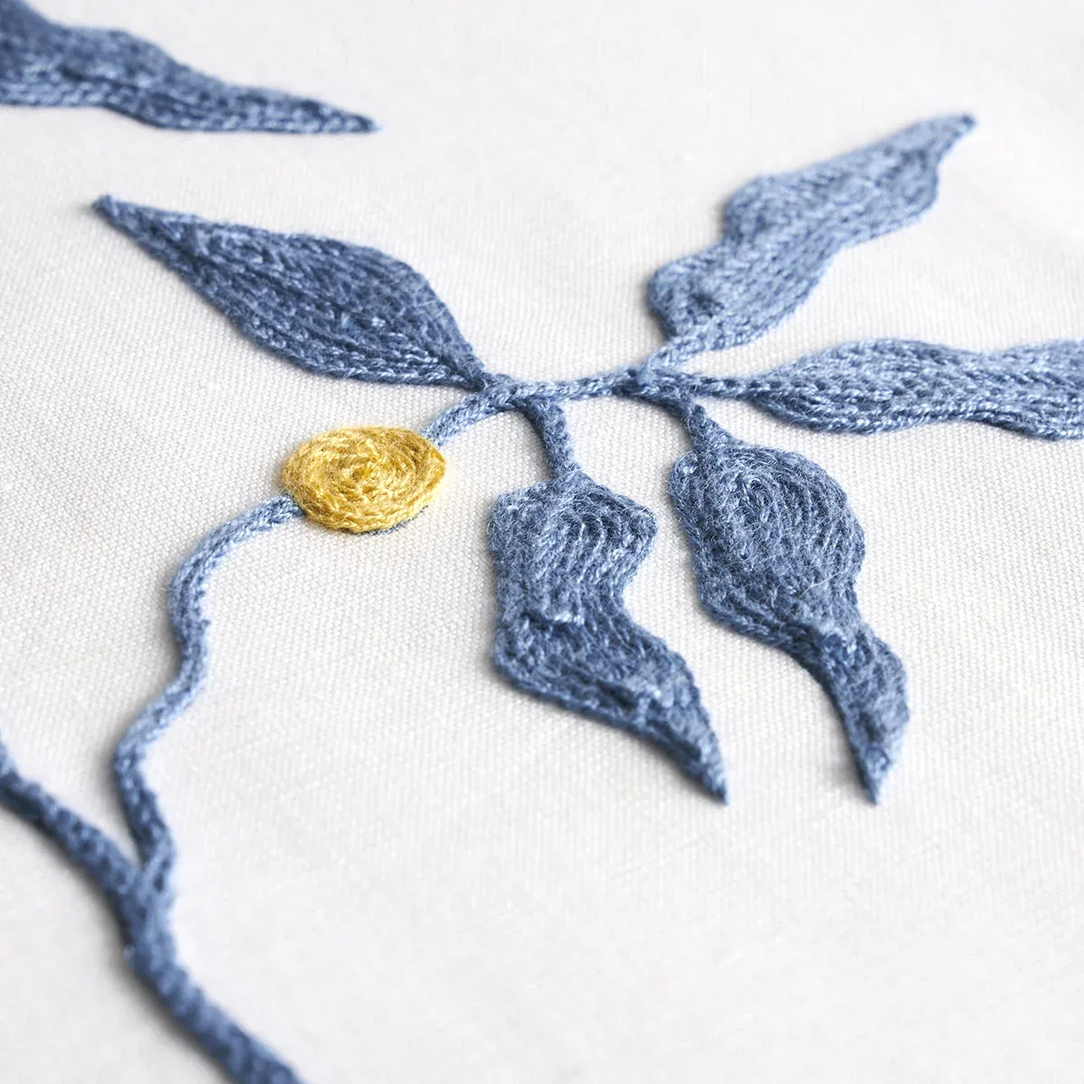 LILLA EMBROIDERY Fabric – BLUE | Schumacher | Wallpaper Twin LILLA EMBROIDERY fabric BLUE color by Schumacher