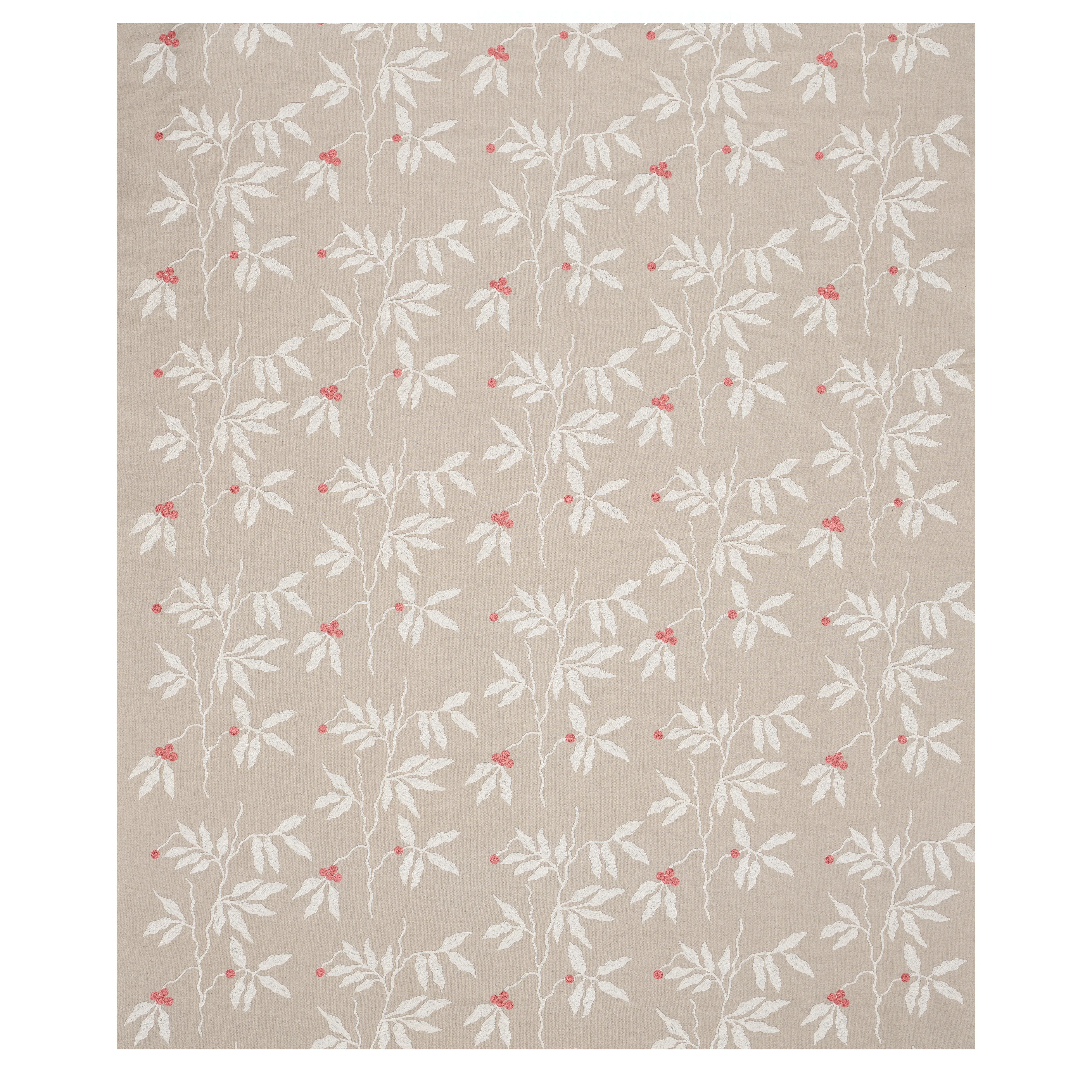 LILLA EMBROIDERY fabric IVORY ON NEUTRAL color by Schumacher