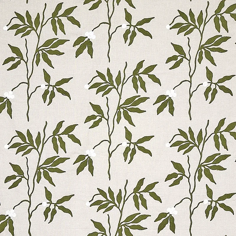80430 | LILLA EMBROIDERY – OLIVE ON NEUTRAL