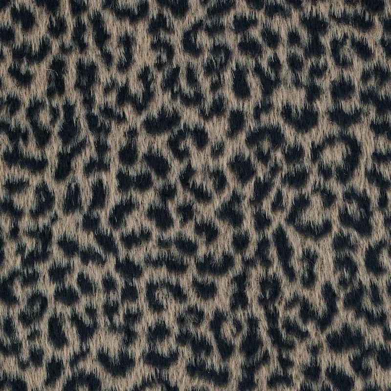 LILYA LEOPARD fabric NATURAL color by Schumacher
