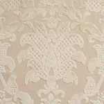 LIMBOURG DAMASK VELVET fabric PEARL color by Schumacher