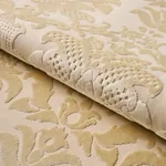 LIMBOURG DAMASK VELVET fabric PEARL color by Schumacher