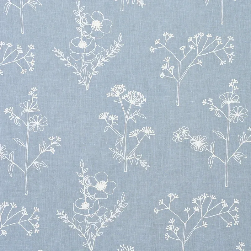 LISBETH EMBROIDERY fabric BLUE color by Schumacher
