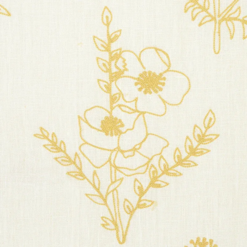 LISBETH EMBROIDERY Fabric – MARIGOLD | Schumacher | Wallpape LISBETH EMBROIDERY fabric MARIGOLD color by Schumacher