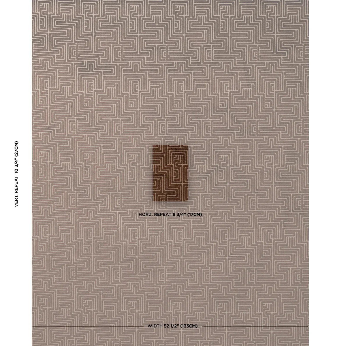 LISBOA VELVET fabric BRONZE color by Schumacher