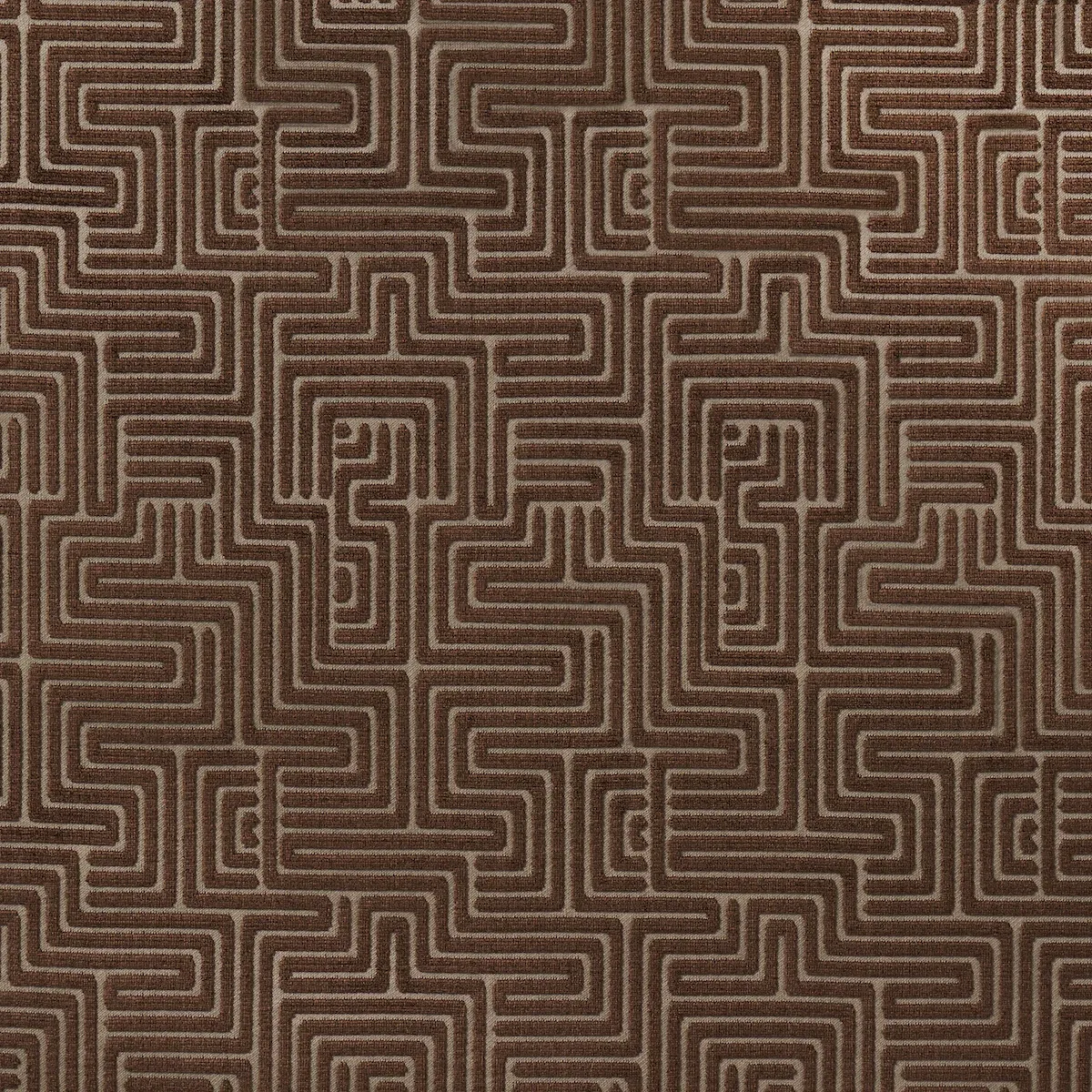 LISBOA VELVET fabric BRONZE color by Schumacher