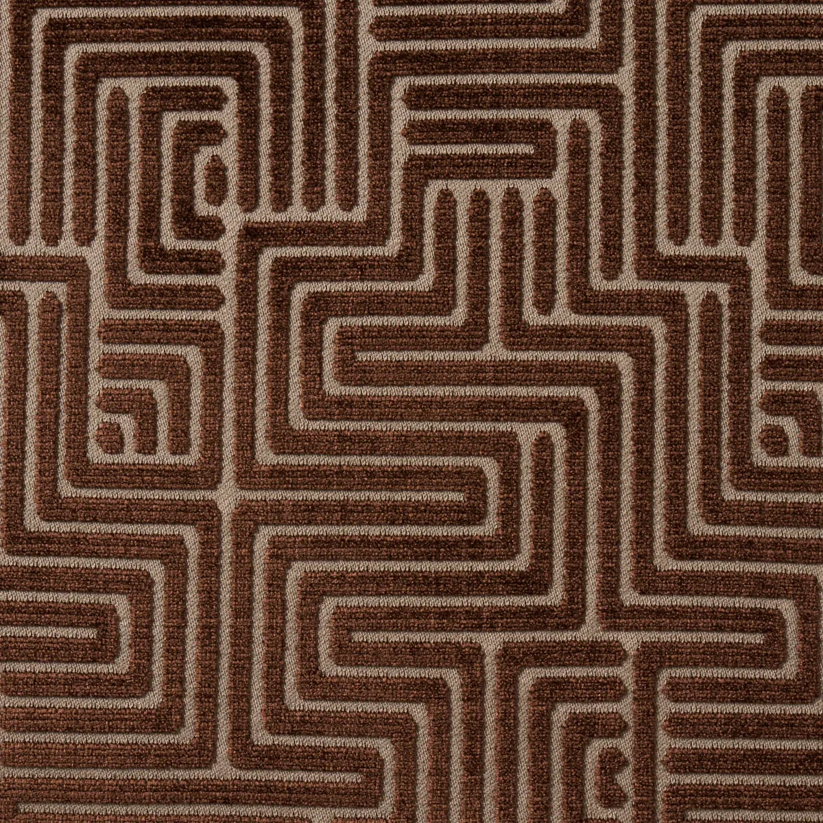 LISBOA VELVET fabric BRONZE color by Schumacher