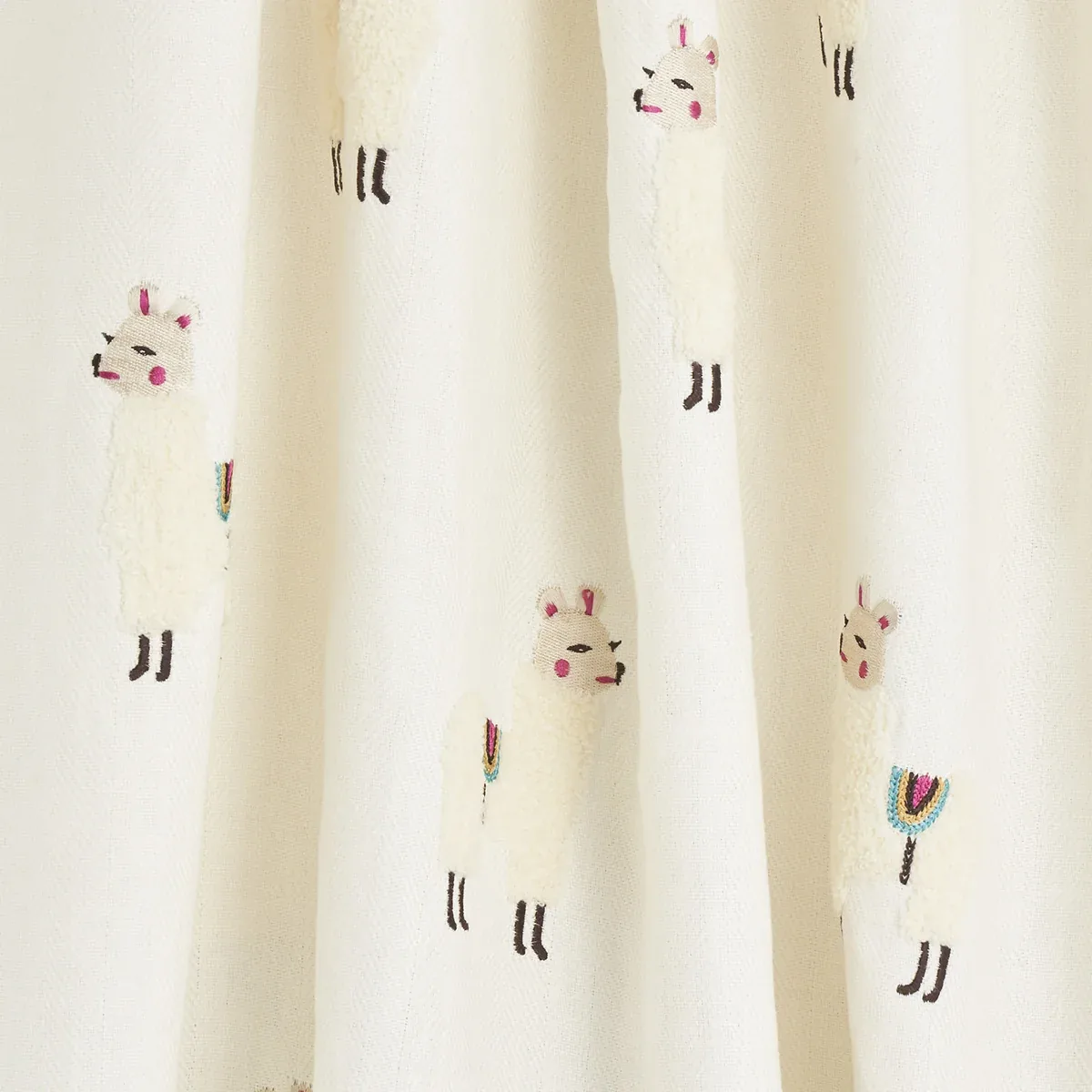 Llama Embroidery Fabric – MULTI | Schumacher | Wallpaper Twi Llama Embroidery fabric MULTI color by Schumacher