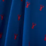 LOBSTER EMBROIDERY Fabric – NAVY | Schumacher | Wallpaper Tw LOBSTER EMBROIDERY fabric NAVY color by Schumacher