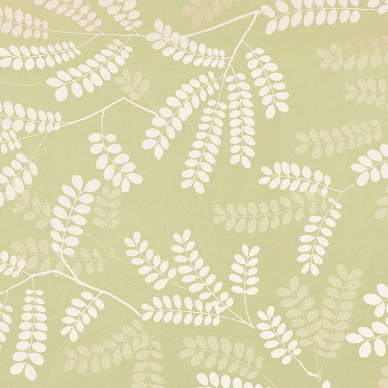 LOCUST LEAVES fabric FERN color by Schumacher