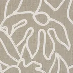 LOLA EMBROIDERY fabric FLAX color by Schumacher