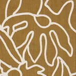 LOLA EMBROIDERY fabric SAFFRON color by Schumacher
