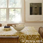 LOLA EMBROIDERY fabric SAFFRON color by Schumacher
